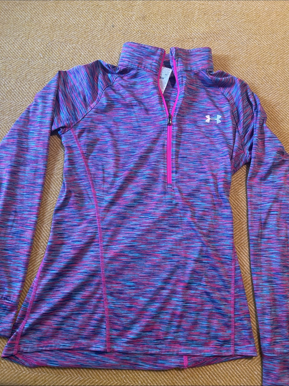 Under Armour Women's Purple & Pink Space-Dye 1/4 Zip Performance Pullover